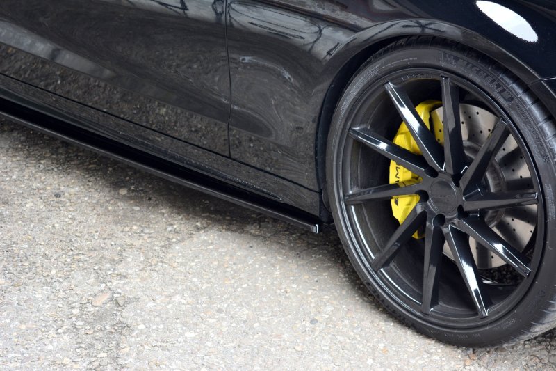 Preview: Maxton Seitenschweller Ansatz für MERCEDES- BENZ C43 AMG W205 Carbon Look  ME-C-205-AMG-SD1-C