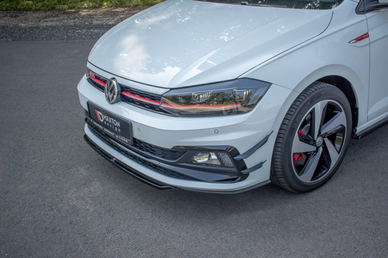 Maxton Front Ansatz V.4 für VW Polo GTI Mk6 schwarz matt VW-PO-6-GTI-FD4-T