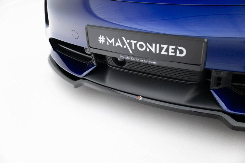 Maxton Front Ansatz Porsche Taycan Turbo S Mk1 schwarz Hochglanz PO-TAY-1-TURBO-S-FD1-G