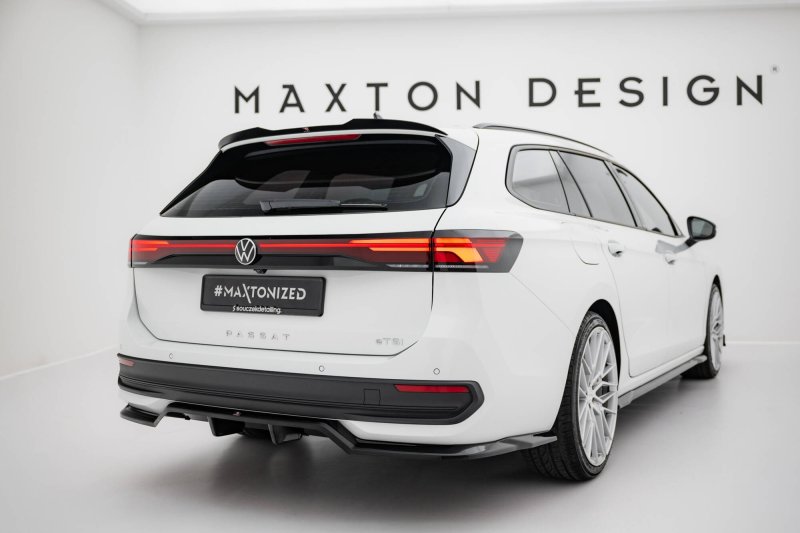 Maxton Spoiler CAP Abrisskante VW Passat B9 schwarz Hochglanz VW-PA-B9-CAP1-G
