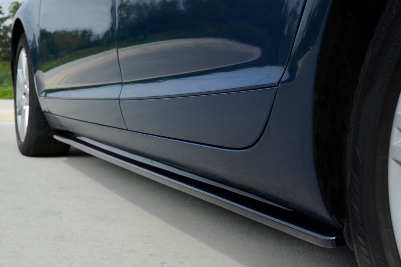 Maxton Seitenschweller Ansatz für AUDI A6 C6 S-LINE (vor Facelift/FACELIFT) schwarz Hochglanz AU-A6-C6-SLINE-SD1-G