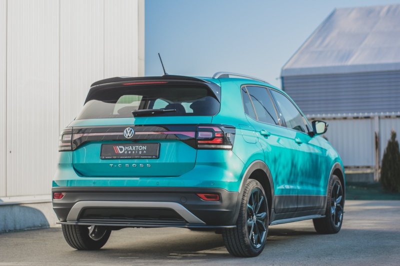 Maxton Spoiler CAP für Volkswagen T-Cross schwarz Hochglanz VW-TCROSS-1-CAP1-G