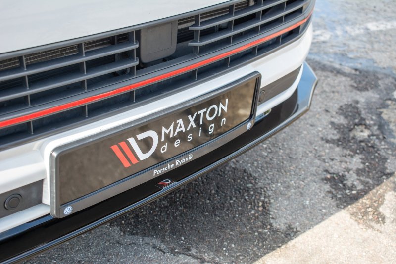 Maxton Front Ansatz V.2 für Volkswagen T6  schwarz Hochglanz VW-T6-FD2-G