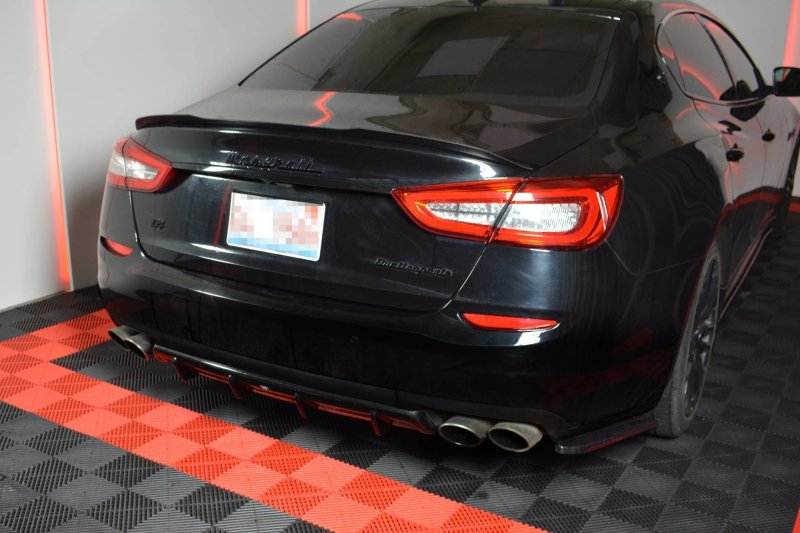 Maxton Heck Ansatz Flaps Diffusor für MASERATI QUATTROPORTE MK.6 vor Facelift schwarz Hochglanz MS-QP-6-RSD1-G