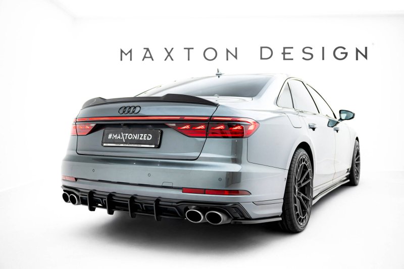 Maxton Heck Ansatz Flaps Diffusor Audi S8 D5 Facelift schwarz Hochglanz AU-S8-D5F-RSD1-G