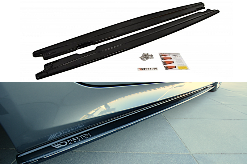 Maxton Seitenschweller Ansatz für BMW 5er E60/61 M Paket schwarz Hochglanz BM-5-60-MPACK-SD1-G