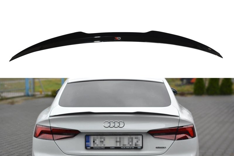 Maxton Spoiler CAP für Audi A5 S-Line F5 Sportback schwarz Hochglanz AU-A5-2-SLINE-SB-CAP1-G
