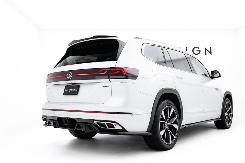 Maxton Mittlerer Cup Diffusor Heck Ansatz VW Atlas R-Line Mk1 Facelift 2 schwarz Hochglanz VW-AT-1F-RLINE-RD1G+RD2-G