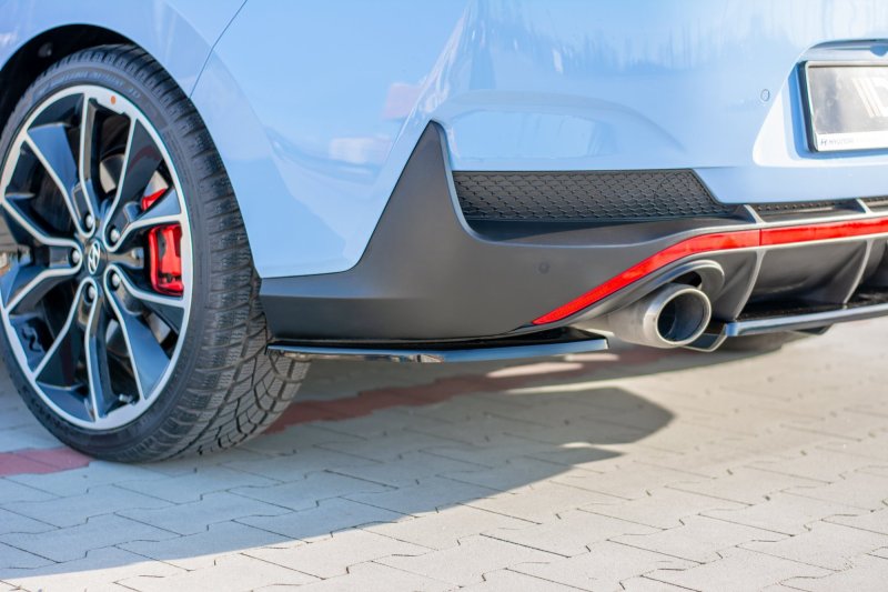 Maxton Heck Ansatz Flaps Diffusor für Hyundai I30 N Mk3 Fastback  schwarz Hochglanz HY-I30-3-N-FB-RSD1-G