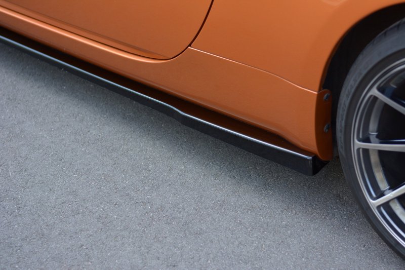 Maxton Seitenschweller Ansatz für NISSAN 350Z schwarz Hochglanz NI-350-SD1-G