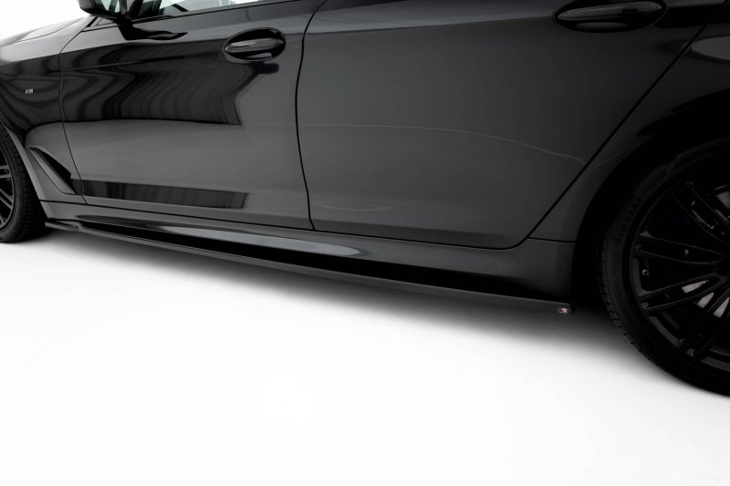 Maxton Seitenschweller Ansatz BMW M550i / M550d Limousine G30 / G30 Facelift schwarz Hochglanz BM-5-G30-MPACK-SD2-G