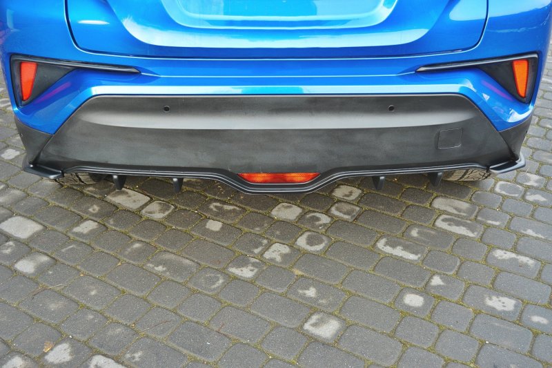 Maxton Diffusor Heck Ansatz für TOYOTA C-HR  schwarz Hochglanz TO-CH-R-1-RS1-G