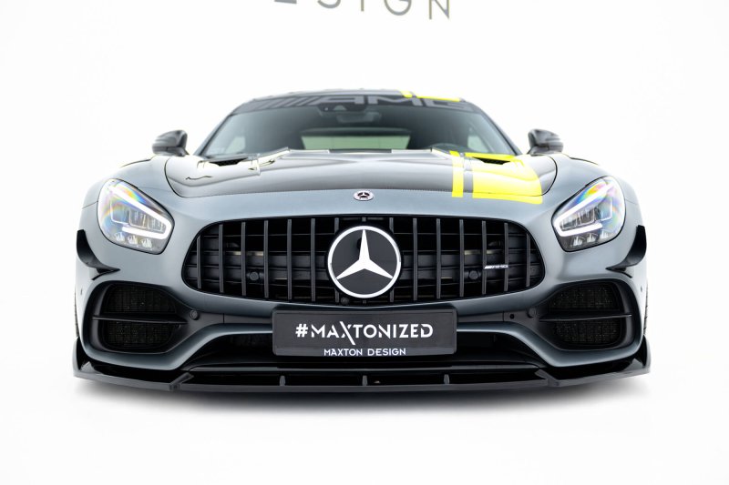 Maxton Front Ansatz Mercedes-AMG GT C C190 Facelift schwarz Hochglanz ME-AMG-GTC-1F-FD1-G