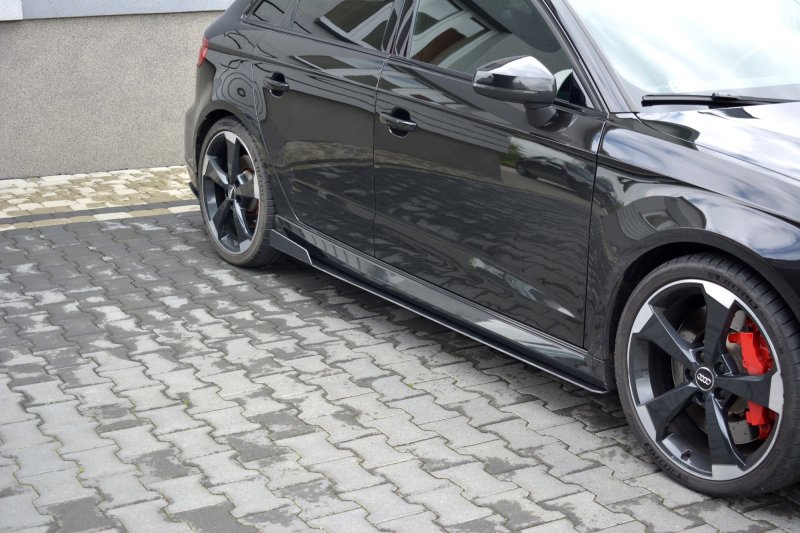 Maxton Sport Seitenschweller Ansatz für V.2 für Audi RS3 8V FL Sportback AU-RS3-8VF-CNC-SD2