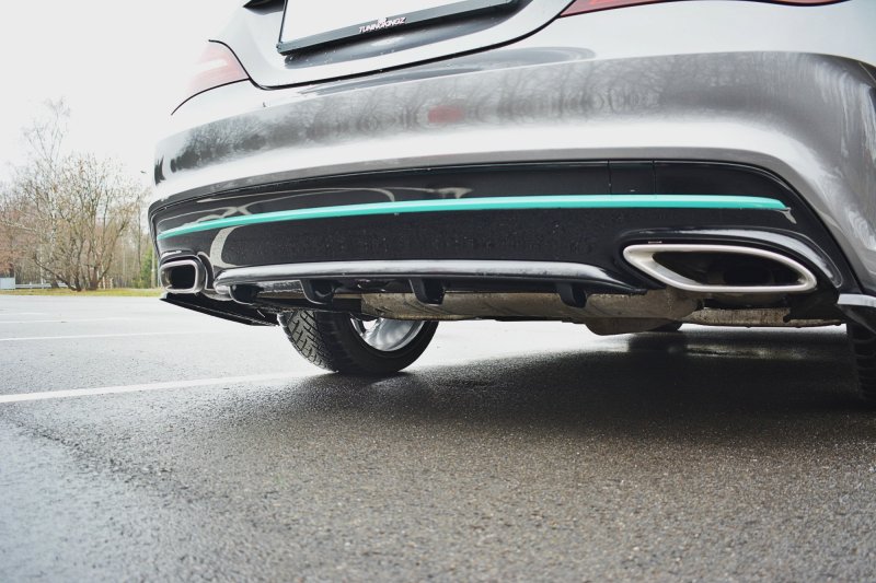 Maxton Diffusor Heck Ansatz für Mercedes CLA C117 AMG-LINE FACELIFT  schwarz Hochglanz ME-CLA-117F-AMGLINE-RS1-G