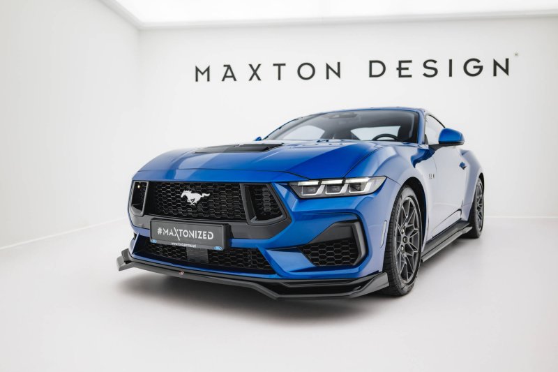 Maxton Front Ansatz V.1 Ford Mustang GT Mk7 schwarz Hochglanz FO-MU-7-GT-FD1-G