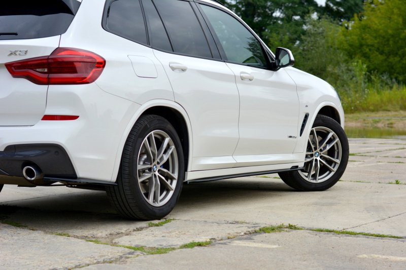 Maxton Seitenschweller Ansatz für BMW X3 G01 M Paket schwarz Hochglanz BM-X3-01-MPACK-SD1-G