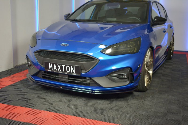 Maxton Front Ansatz V.4 für Ford Focus ST / ST-Line Mk4 schwarz Hochglanz FO-FO-4-STLINE-FD4-G