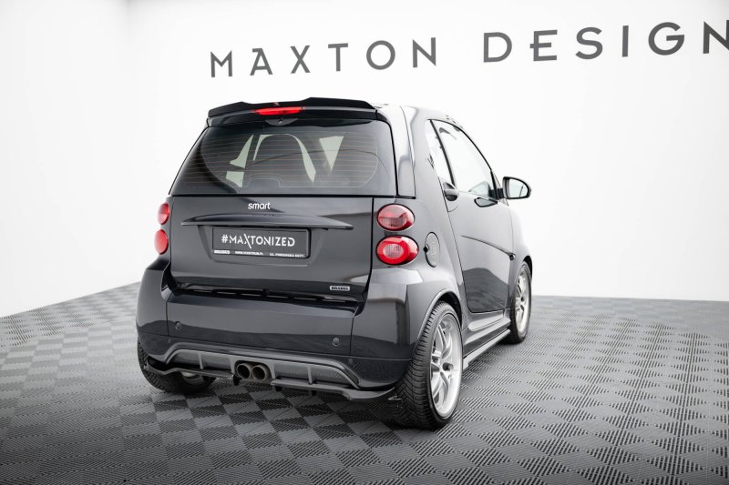Preview: Maxton Spoiler CAP Abrisskante Brabus Smart Fortwo C451 Facelift schwarz Hochglanz BR-SM-FT-451-CAP1-G