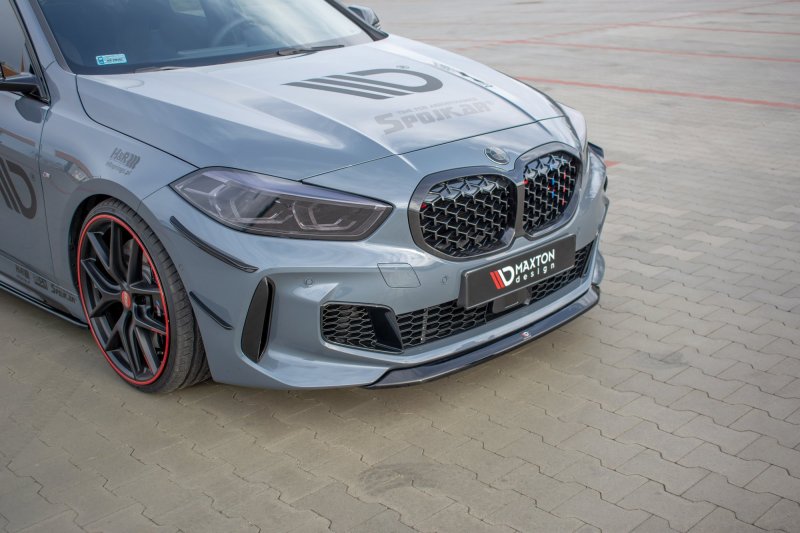 Maxton Front Ansatz V.2 für BMW 1er F40 M-Paket/ M135i  schwarz Hochglanz BM-1-40-MPACK-FD2-G