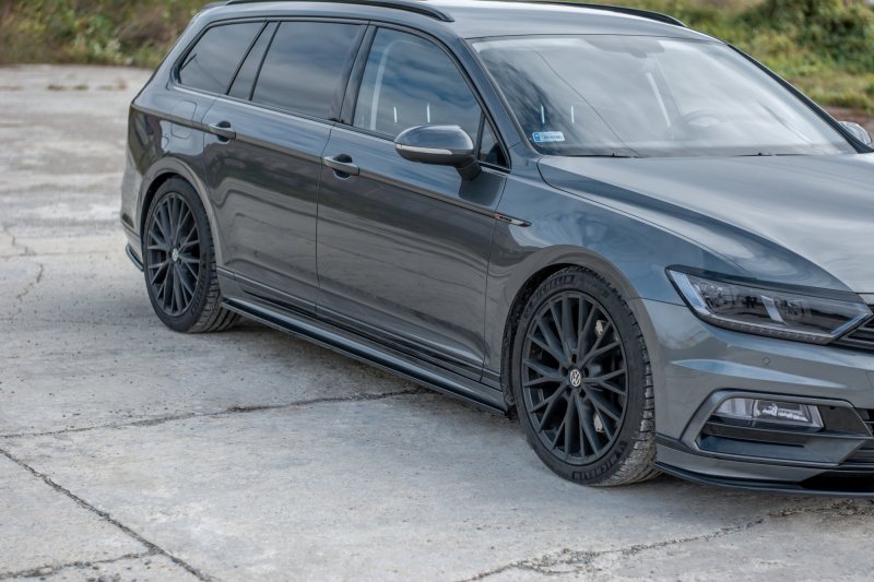 Maxton Seitenschweller Ansatz für Volkswagen Passat R-Line B8 Carbon Look  VW-PA-B8-RLINE-SD1-C