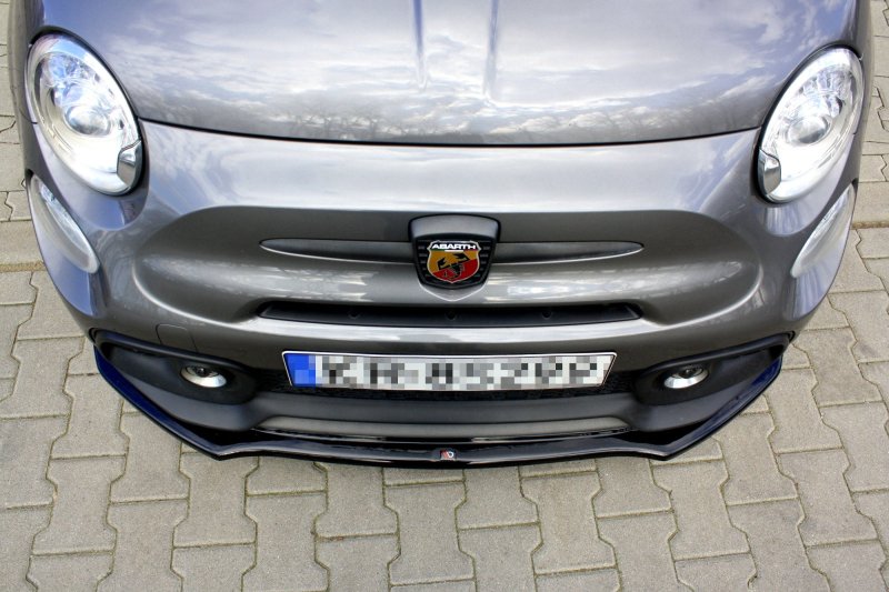 Maxton Front Ansatz für FIAT 500 ABARTH MK1 FACELIFT schwarz Hochglanz FI-500-1F-AB-FD1-G
