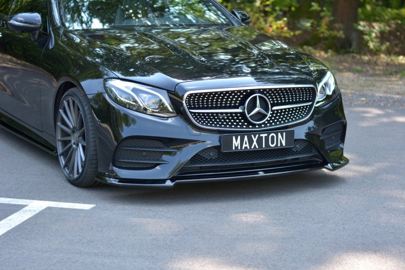 Maxton Front Ansatz V.2 für Mercedes-Benz E-Klasse W213 Coupe (C238) AMG-Line schwarz Hochglanz ME-E-213-AMGLINE-C-FD2-G