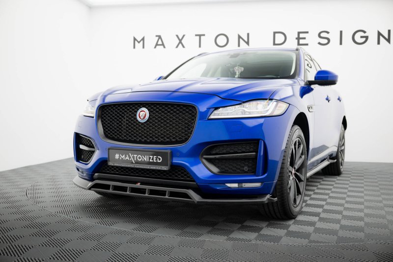 Maxton Front Ansatz Jaguar F-Pace R-Sport Mk1 schwarz Hochglanz JA-FP-1-RSPORT-FD1G+FD1R-G