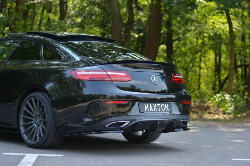 Maxton Diffusor Heck Ansatz für Mercedes-Benz E-Klasse W213 Coupe (C238) AMG-Line schwarz Hochglanz ME-E-213-AMGLINE-C-RS1-G