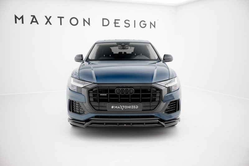 Maxton Front Ansatz Audi Q8 Mk1 schwarz Hochglanz AU-Q8-1-FD1G+FD1R-G