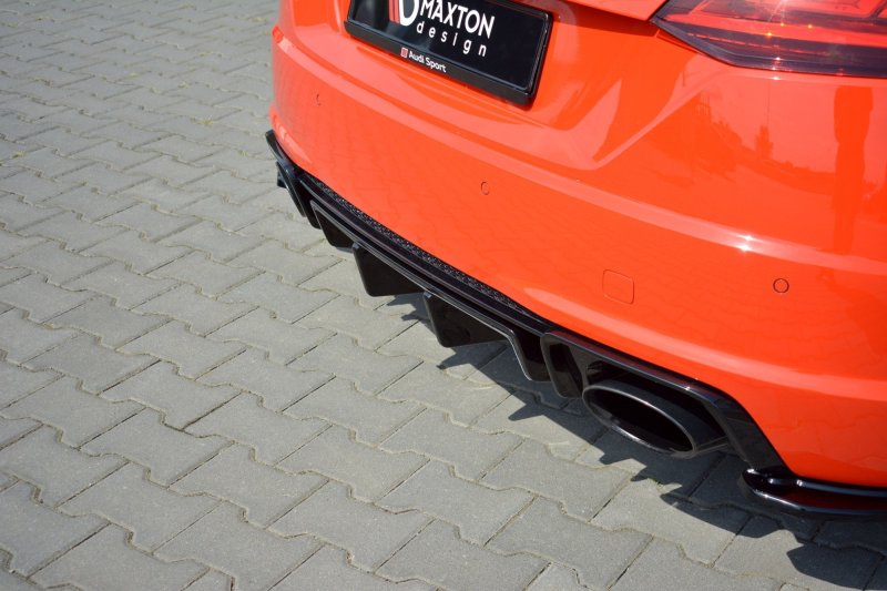 Maxton Diffusor Heck Ansatz für Audi TT RS 8S schwarz Hochglanz AU-TT-3-RS-RS1-G