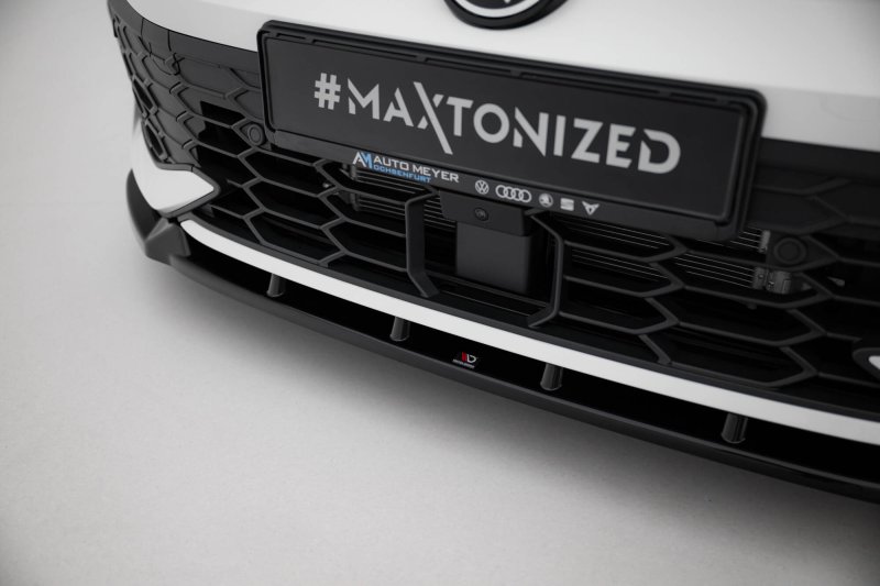 Maxton Front Ansatz V.2 VW Golf GTI / GTE / R-Line Mk8 Facelift schwarz Hochglanz VW-GO-8F-GTI-FD2-G