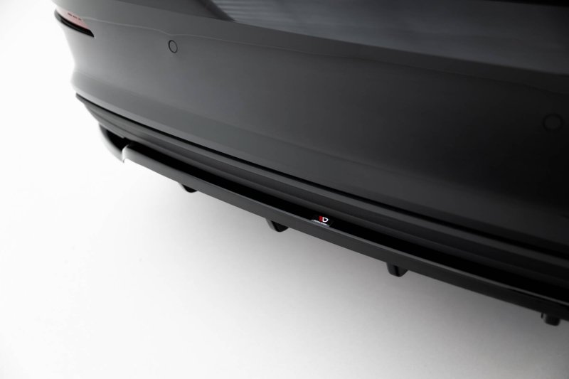 Maxton Mittlerer Cup Diffusor Heck Ansatz Audi A3 Limousine 8Y schwarz Hochglanz AU-A3-8Y-S-RD1G+RD2-G
