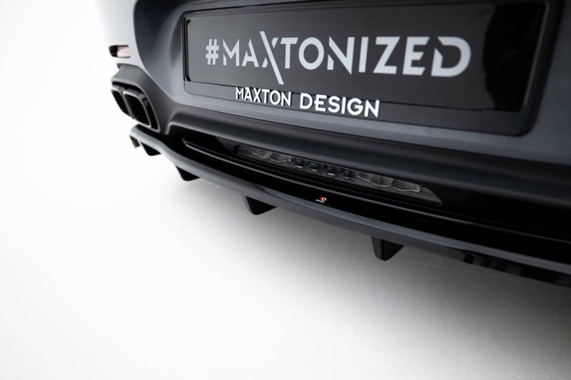 Maxton Mittlerer Cup Diffusor Heck Ansatz Mercedes-AMG GT C C190 Facelift schwarz Hochglanz ME-AMG-GTC-1F-RD1G+RD2-G