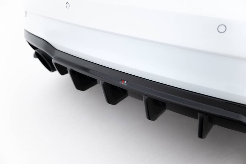 Maxton Diffusor Heck Ansatz V.2 Audi RS3 Limousine 8V Facelift schwarz Hochglanz AU-RS3-8VF-S-RS2-G