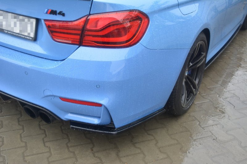 Maxton Heck Ansatz Flaps Diffusor für BMW M4 F82 schwarz Hochglanz BM-4-32-M-RSD1-G