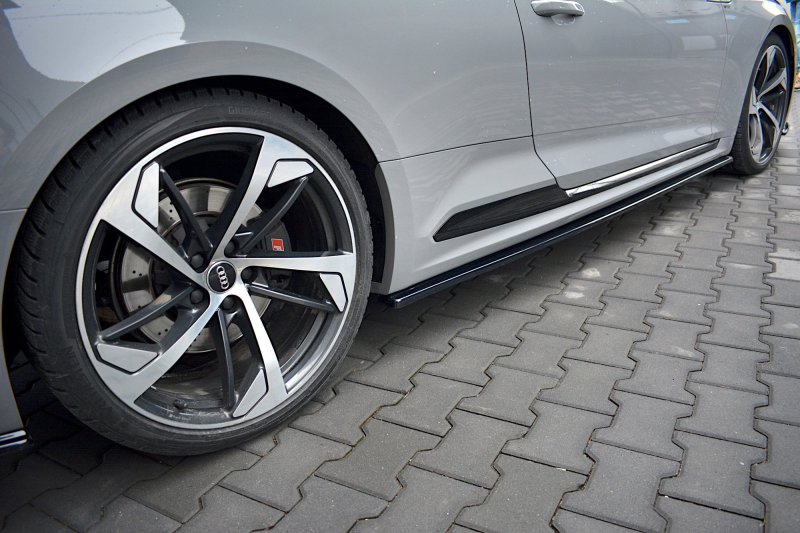 Maxton Seitenschweller Ansatz für Audi RS5 F5 Coupe schwarz Hochglanz AU-RS5-2-SD1-G
