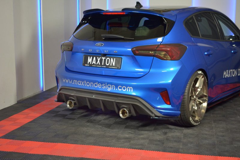 Maxton Heck Ansatz Flaps Diffusor V.2 für Ford Focus ST-Line Mk4 schwarz Hochglanz FO-FO-4-STLINE-RSD2-G