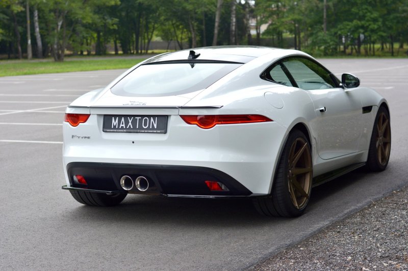 Maxton Heck Ansatz Flaps Diffusor für JAGUAR F-TYPE schwarz Hochglanz JA-F-TYPE-1-RSD1-G
