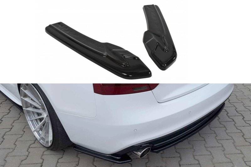 Maxton Heck Ansatz Flaps Diffusor für AUDI A5 S-LINE Facelift schwarz Hochglanz AU-A5-1F-SLINE-RSD1-G