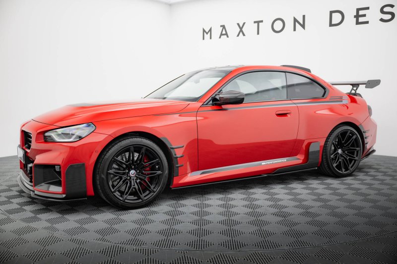 Maxton Seitenschweller Ansatz BMW M2 M-Performance G87 schwarz Hochglanz BM-M2-G87-MP-SD1-G