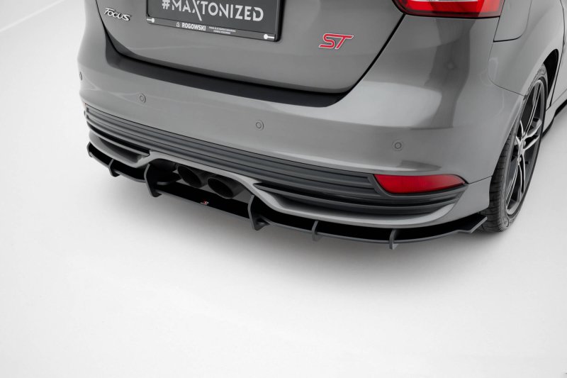 Maxton Street Pro Heckschürze Ford Focus ST Mk3 Facelift FOFO3FSTCNC-RS2BRB