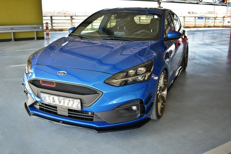 Maxton Front Ansatz V.1 für Ford Focus ST / ST-Line Mk4 schwarz Hochglanz FO-FO-4-STLINE-FD1-G