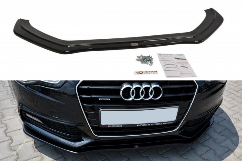 Maxton Front Ansatz V.2 für Audi S5 / A5 S-Line 8T FL schwarz Hochglanz AU-A5-1F-SLINE-FD2-G