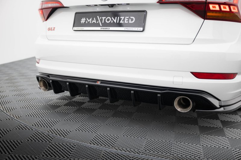 Maxton Diffusor Heck Ansatz VW Jetta GLI Mk7 schwarz Hochglanz VW-JE-7-GLI-RS1-G