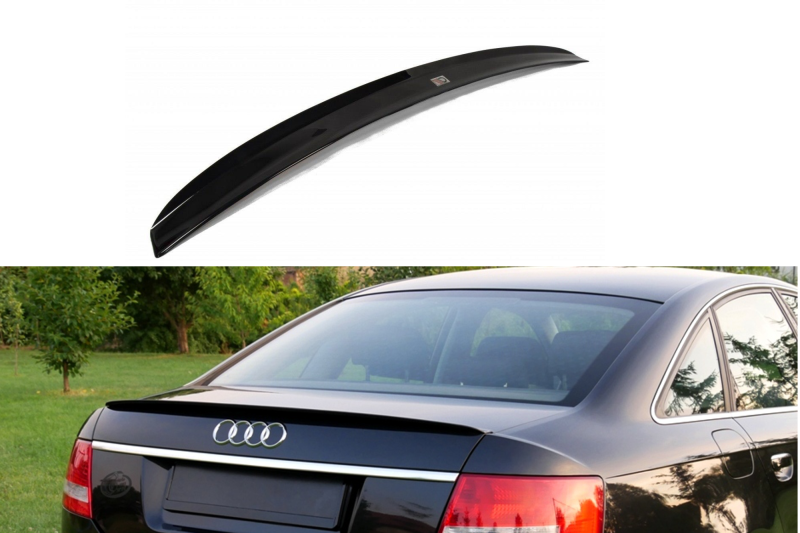 Maxton Spoiler CAP für Audi A6 S-line C6 Limousine schwarz Hochglanz AU-A6-C6-SLINE-CAP1-G