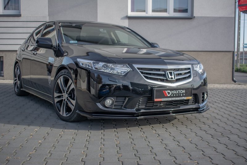 Preview: Maxton Front Ansatz für Honda Accord VIII (CU Series) Facelift schwarz matt HO-AC-8F-FD1-T