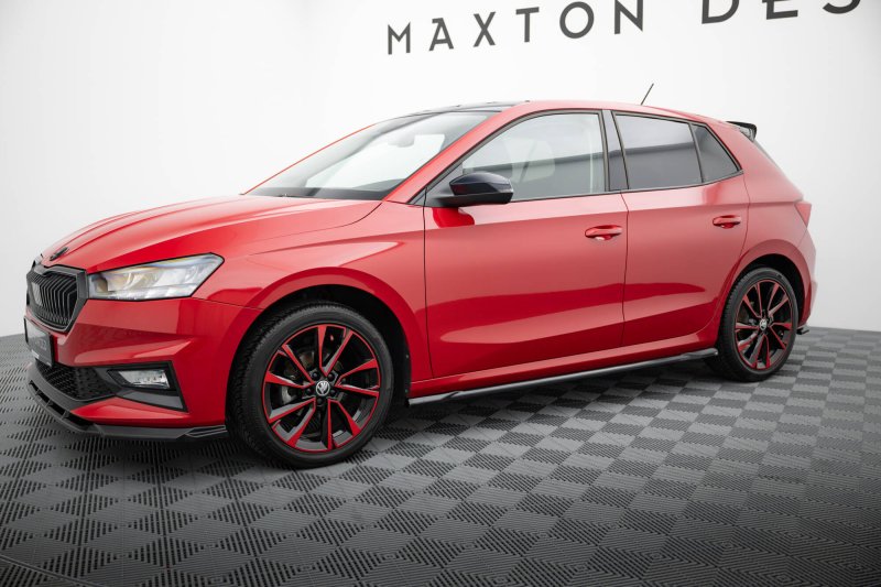 Maxton Seitenschweller Ansatz Skoda Fabia Mk4 schwarz Hochglanz SK-FA-4-SD1-G
