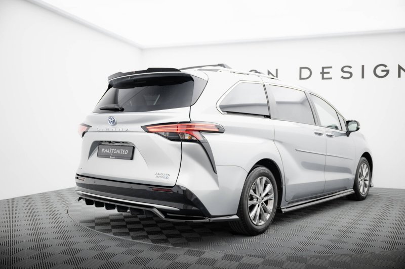 Maxton Mittlerer Cup Diffusor Heck Ansatz Toyota Sienna Mk4 schwarz Hochglanz TO-SI-4-RD1G+RD2-G