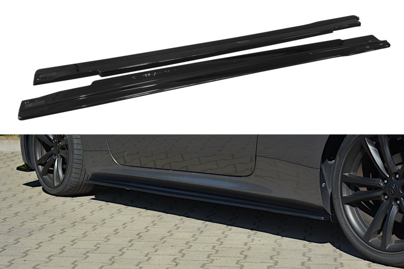 Maxton Seitenschweller Ansatz für HYUNDAI GENESIS COUPÉ MK.1 schwarz Hochglanz HY-GE-1-C-SD1-G